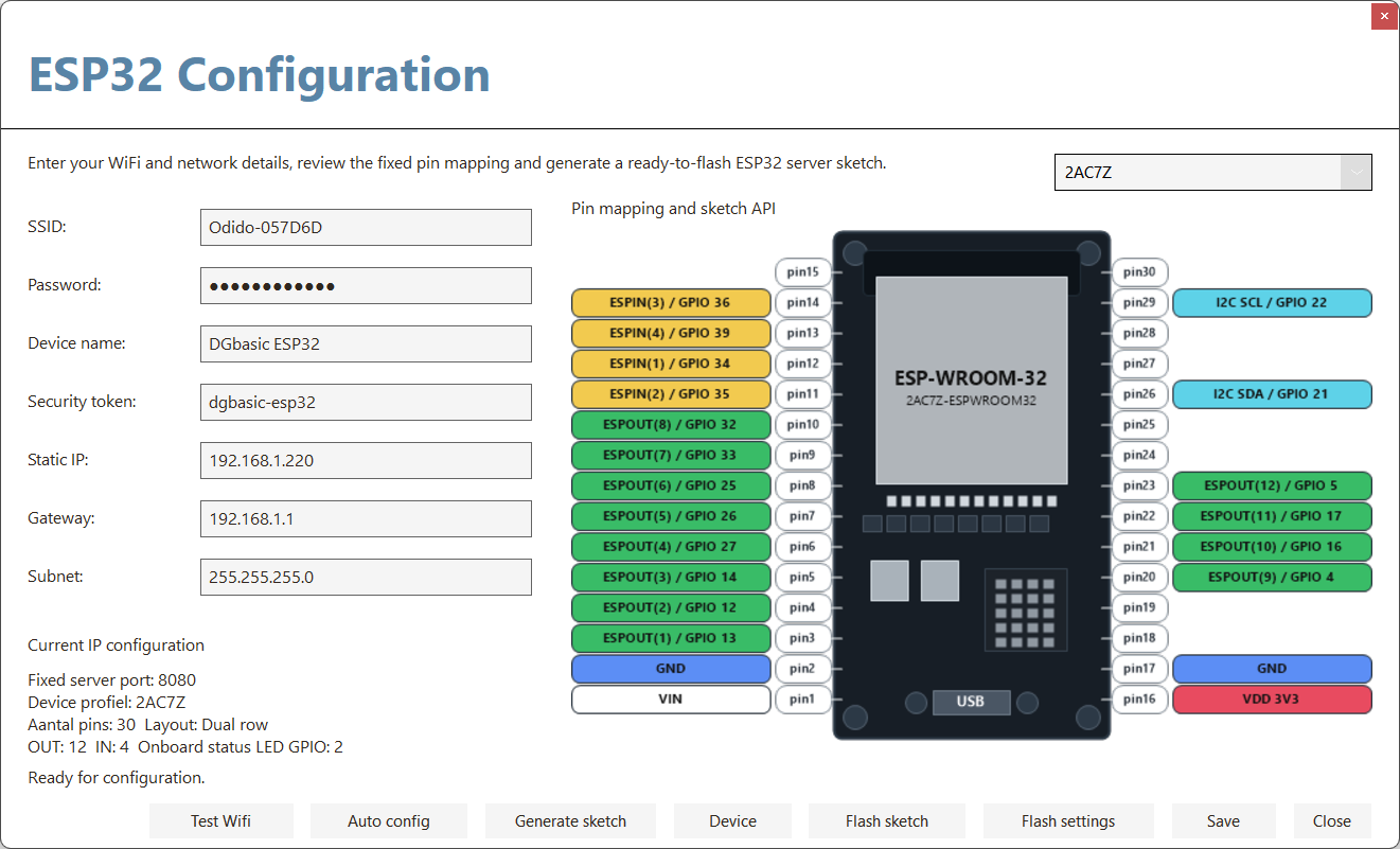 DGbasic ESP32 integration